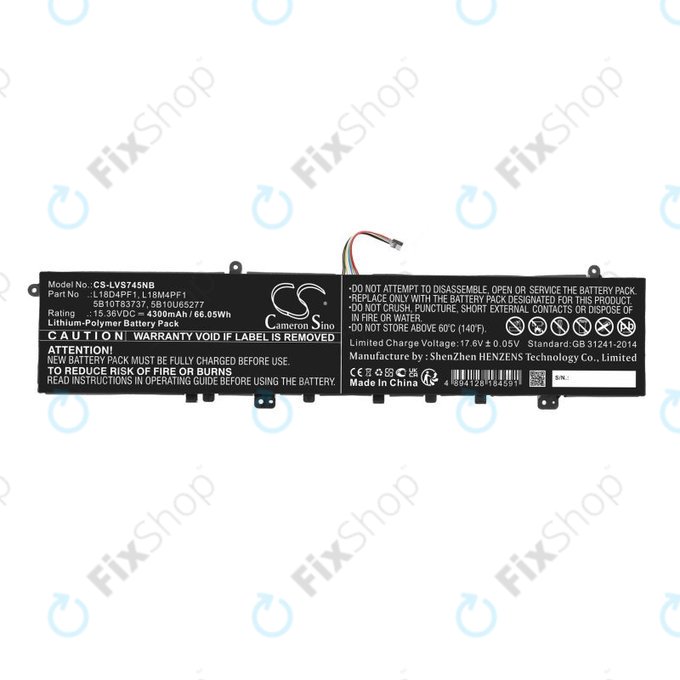 Bateria do Lenovo Yoga, 4300mAh, Li-Pol, 15.36V, L18D4PF1, HQ