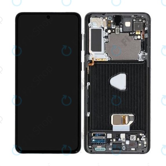 Wyświetlacz do Samsung S21 Plus G996B, Ekran dotykowy z ramką, GH82-24554A, GH82-24553A, GH82-27267A, Phantom Black, Genuine Service Pack