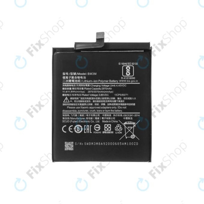 Bateria do Xiaomi Mi 9 SE, BM3M, 3070mAh