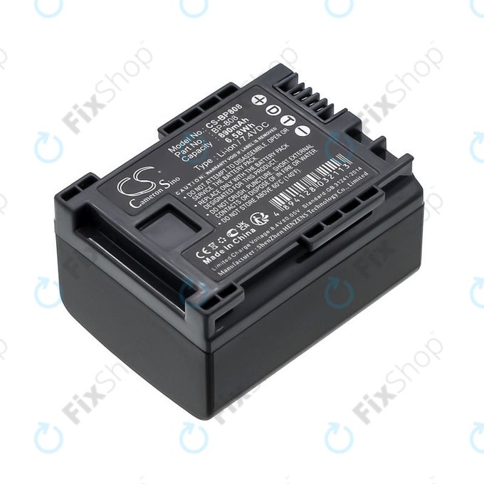 Bateria do Canon FS10, FS11, FS100, 890mAh, Li-Ion, 7.4V, BP-808, HQ