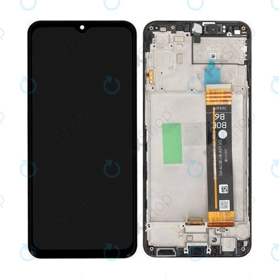 Wyświetlacz do Samsung A23 A236B, Ekran dotykowy z ramką, GH82-29734A, GH82-29735A, (Black), Genuine Service Pack