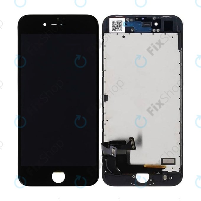 Wyświetlacz In-Cell dla iPhone 8, SE (2020), SE (2022), Black, Ekran dotykowy z ramką, FixPremium