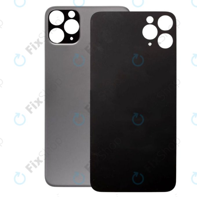 Tylne szklo z duza dziura na aparat do iPhone 11 Pro Max, Space Gray