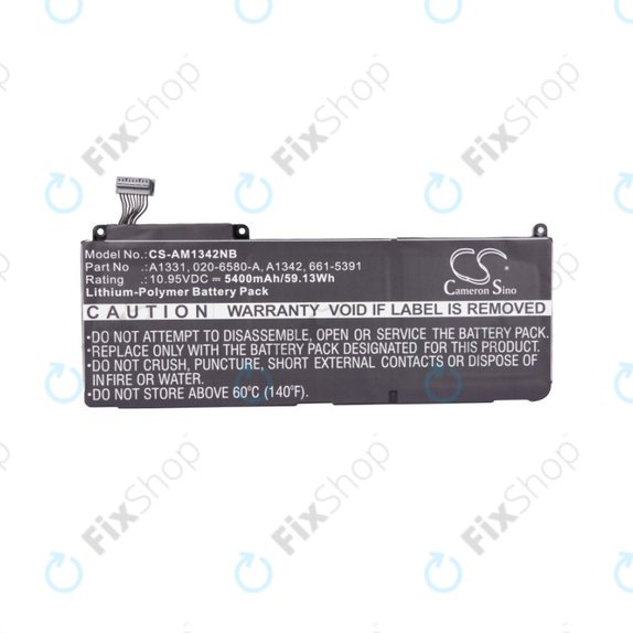 Bateria do MacBook 13" A1342 (Late 2009 - Mid 2010), 5400mAh, HQ