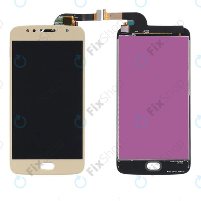Wyświetlacz do Motorola Moto G5S XT1794, Ekran dotykowy bez ramki, Złoty, Gold, TFT