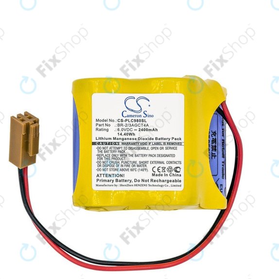 Bateria do Fanuc 18-T Series Programmable Logic, 2400mAh, Li-MnO2, 6V, BR-2/3AGCT4A, HQ