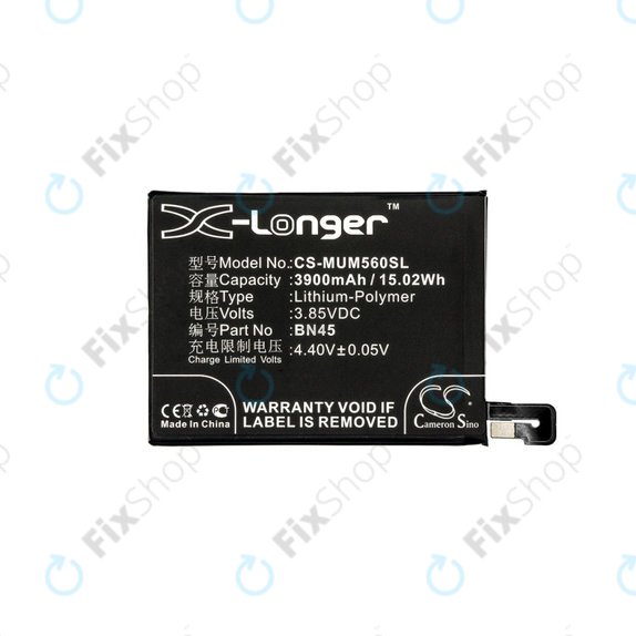 Bateria dla Xiaomi Redmi Note 5, Redmi Note 5 Pro, 3900mAh, Li-Pol, 3.85 V, BN45, HQ