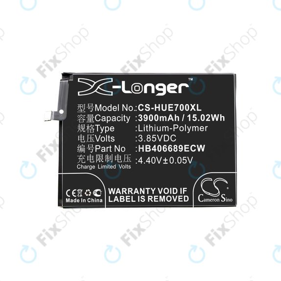 Bateria do Huawei Y7, 3900mAh, Li-Pol, 3.85V, HB406689ECW, HQ