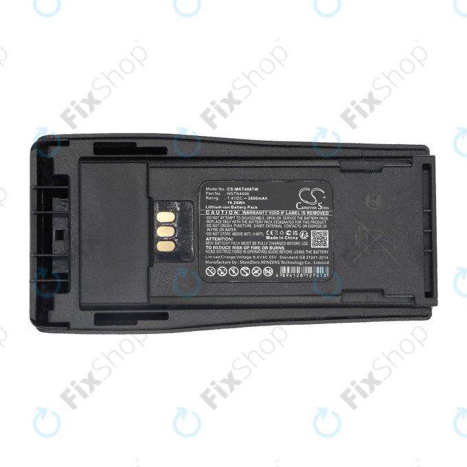 Bateria do Motorola CP, EP, GP, 2600mAh, Li-ion, 7.4V, NNTN4496, HQ