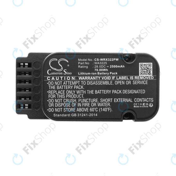 Bateria do Worx Landroid WG790, WG796, L1500, L2000, 2500mAh, Li-Ion, 28V, WA3225, HQ