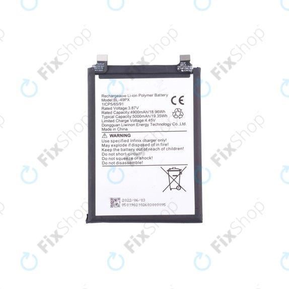 Bateria do Infinix Hot 30 5G X6832, 5000mAh