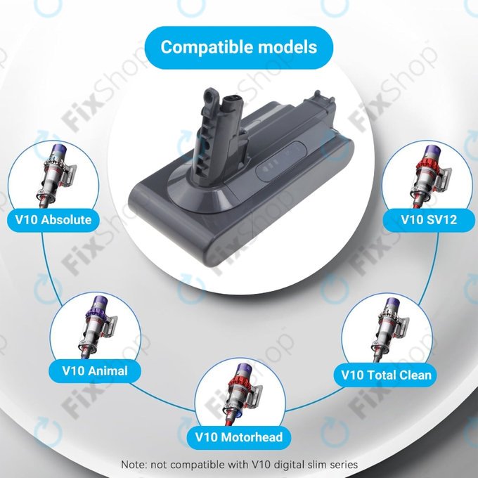 Bateria do Dyson V10, 969352-02, SV12, 206340, Li-Ion, 25,2V 3000mAh, HQ