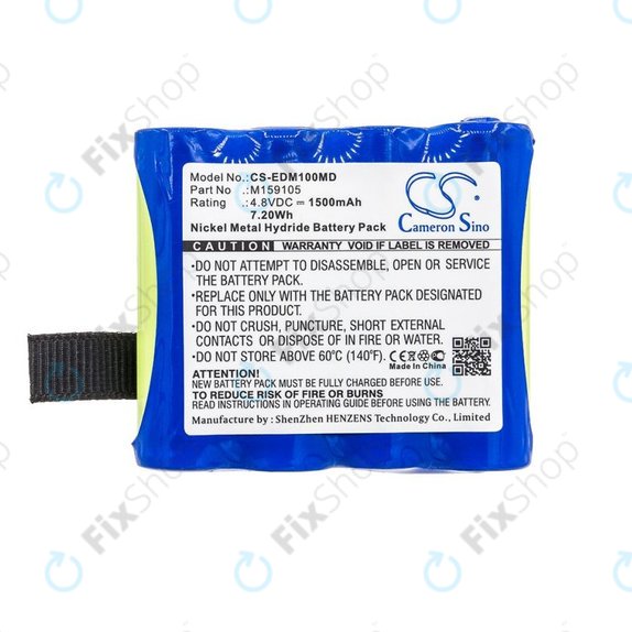 Bateria do Edan Cs-01, Edan H100, Edan H100b, Edan H100n, 1500mAh, Ni-MH, 4.8V, 4XNR49AA1500P, HQ