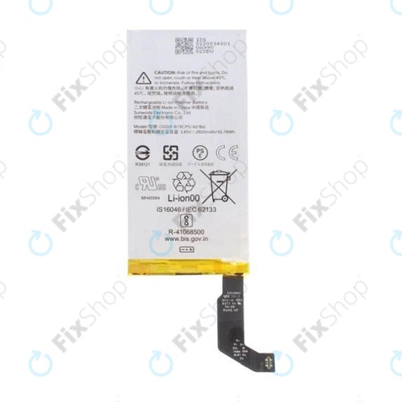 Bateria do Google Pixel 4, G020I-B, 2800mAh, G823-00148-01, Genuine Service Pack