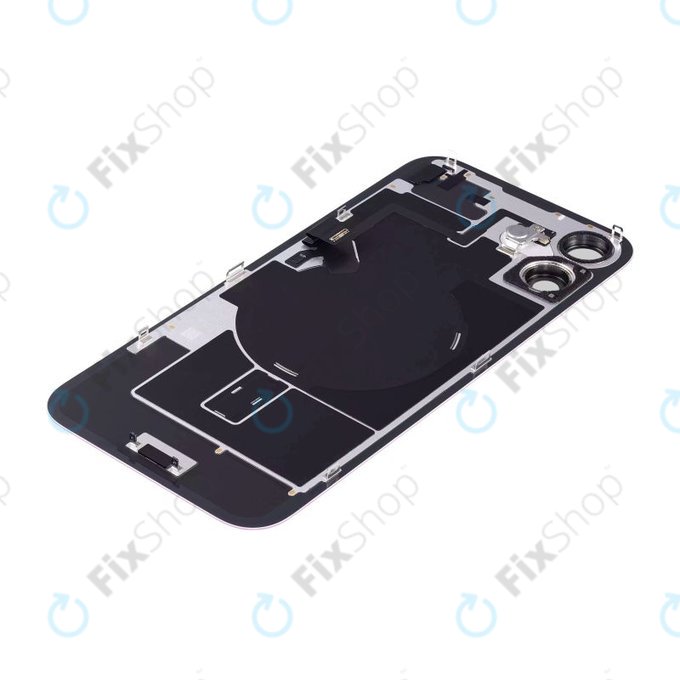 Tylne szkło obudowy z obiektywem aparatu, metalową płytką i magnesami Magsafe do iPhone 16, Różowy, Pink