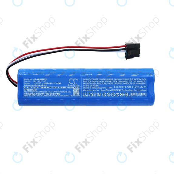 Bateria do Xiaomi Mi Robot Vacuum Mop Pro (P), 2 (Mijia 2C), Viomi V2 Pro, Proscenic LDS M7, STYJ02YM, MH1-4S1P-SC, Li-Ion, 14,4V 2600mAh, HQ