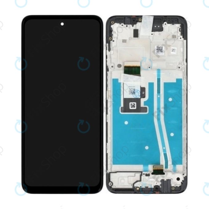 Wyświetlacz do Motorola Moto G53 5G, Ekran dotykowy z ramką, 5D68C22150, Czarny, Black, Genuine Service Pack