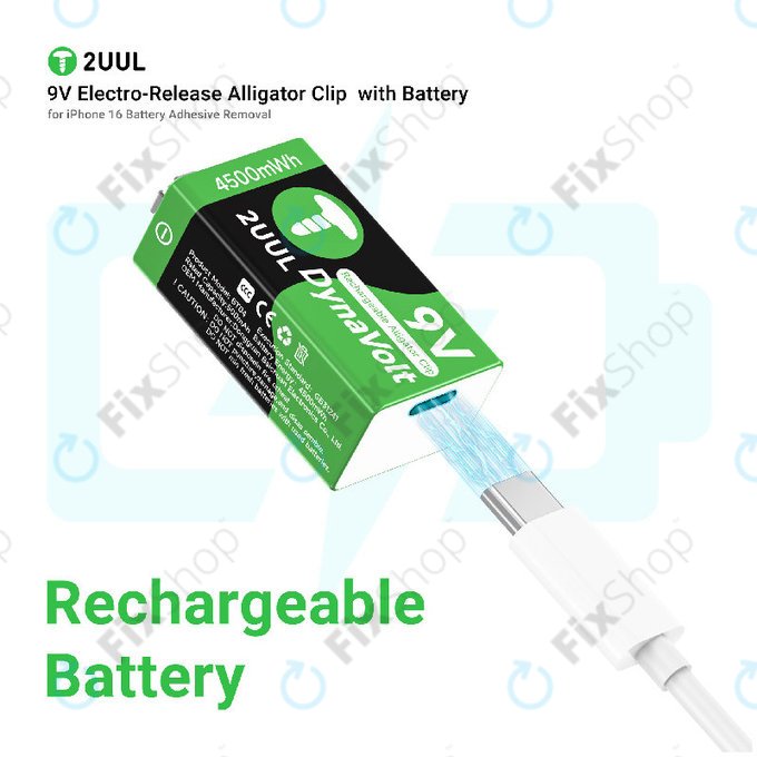 Krokodylek z wyzwalaczem elektrycznym 9V, 2UUL BT04