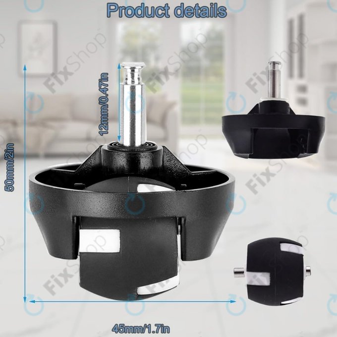 Przednie koło do Eufy Robovac-series, Czarny, Black