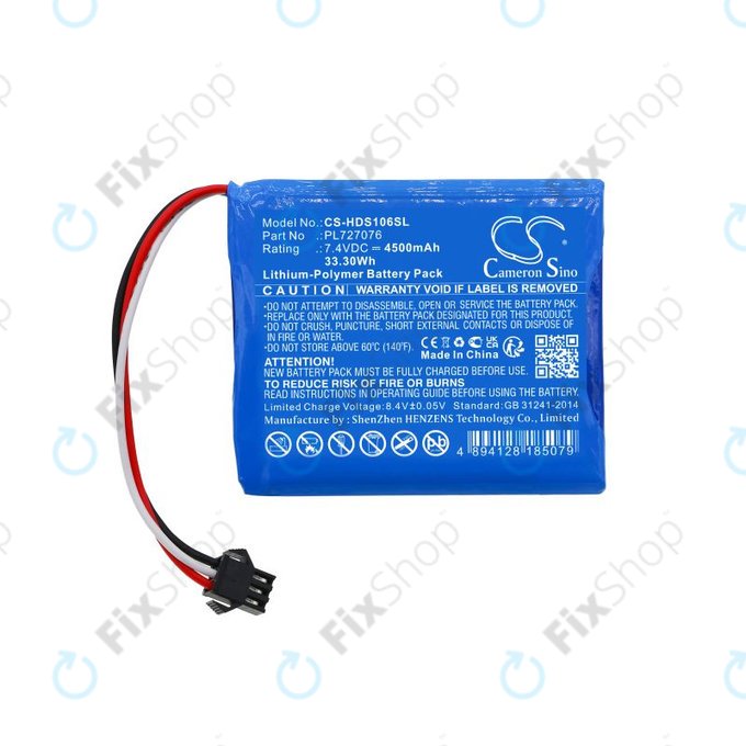 Bateria do Hantek DSO-1062B, DSO-1202B, DSO-1202S, 4500mAh, Li-Pol, 7.4V, PL727076, HQ