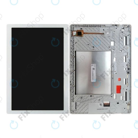 Wyswietlacz do Lenovo Tab M10 TB-X505, Ekran dotykowy z ramką, Bialy, White, TFT