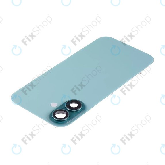 Tylne szkło obudowy z obiektywem aparatu, metalową płytką i magnesami Magsafe do iPhone 16, Teal