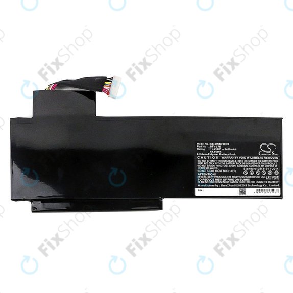 Bateria do MSI GS70, GS72, WS72, 5400mAh, Li-Pol, 11.4V, BTY-L76, HQ
