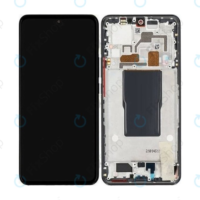 Wyświetlacz do Xiaomi 12T Pro 22081212UG, Ekran dotykowy z ramką, 560003L12U00, Czarny, Black, Genuine Service Pack