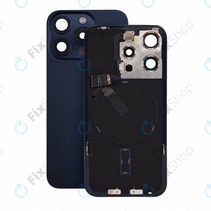 Szkło tylnej obudowy do iPhone 15 Pro, Blue Titanium, Pulled A