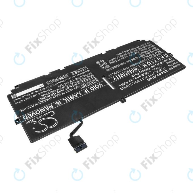 Bateria do Dell XPS 13 9300, 9380, 9310, 6500mAh, Li-Pol, 7.6V, 2XXFW, HQ