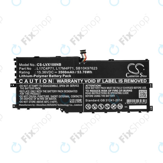 Bateria do Lenovo ThinkPad X1 Yoga 2018, 3500mAh, Li-Pol, 15.36V, L17C4P71, HQ