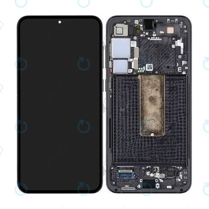 Wyświetlacz do Samsung S23 Plus S916B, Ekran dotykowy z ramką, Phantom Black, GH82-30478A, GH82-30476A, GH82-30477A, Genuine Service Pack