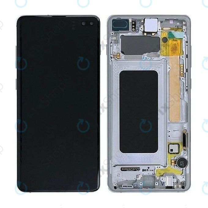Wyświetlacz OLED do Samsung S10 Plus G975F, Ekran dotykowy z ramką, Prism Black