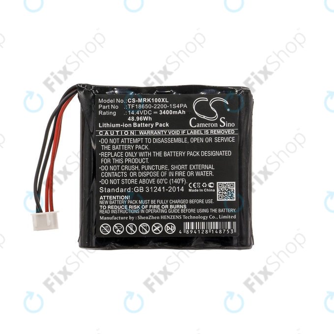 Bateria do Marshall Kilburn, 3400mAh, Li-Ion, 14.4V, TF18650-2200-1S4PA, HQ