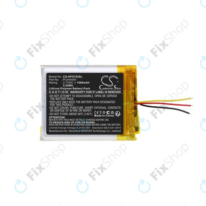 Bateria do HyperX Cloud Flight, Cloud Alpha, 1500mAh, Li-Pol, 3.7V, PL644050, HQ