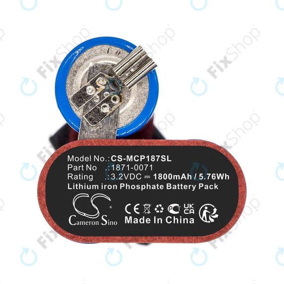 Bateria do Ermila Bellina, Moser Chrom Style Pro 1871, 1800mAh, LiFePO4, 3.2V, 1871-0071, HQ