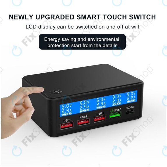 Stacja ladujaca USB z USB 3.0 & USB-C, FixPremium