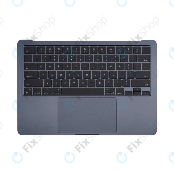 Górna rama klawiatury do MacBook Air 13", A3113 (2024), z klawiaturą US i baterią, Midnight, 661-40230, Genuine Apple
