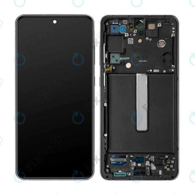 Wyświetlacz do Samsung S21 FE G990B, Ekran dotykowy z ramką, Czarny, Black, TFT