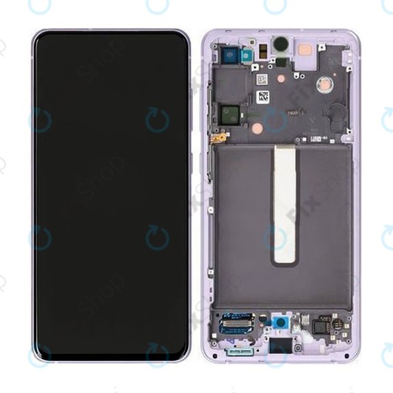 Wyświetlacz do Samsung S21 FE G990B, Ekran dotykowy z ramką, GH82-26414D, GH82-26420D, GH82-26590D, Violet, Genuine Service Pack