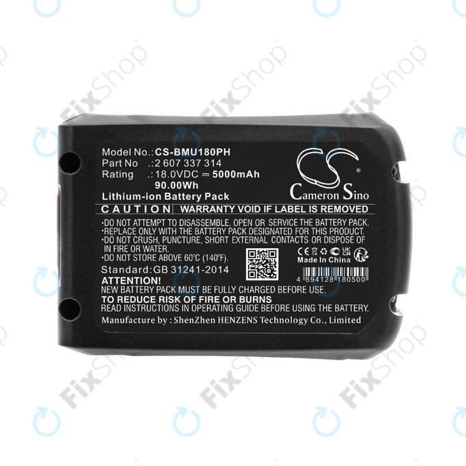 Bateria do Bosch 18V, 2 607 337 314, Li-Ion, 18.0V, 5000mAh, HQ