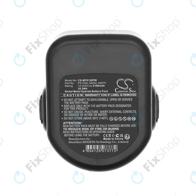 Bateria do Black & Decker Cd1202, 2100mAh, Ni-MH, 12V, PS130A, HQ