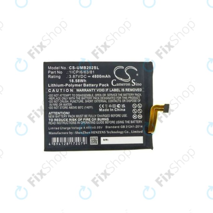 Bateria do Umidigi Bison, Plus 1ICP/6/63/81, 4800mAh, HQ