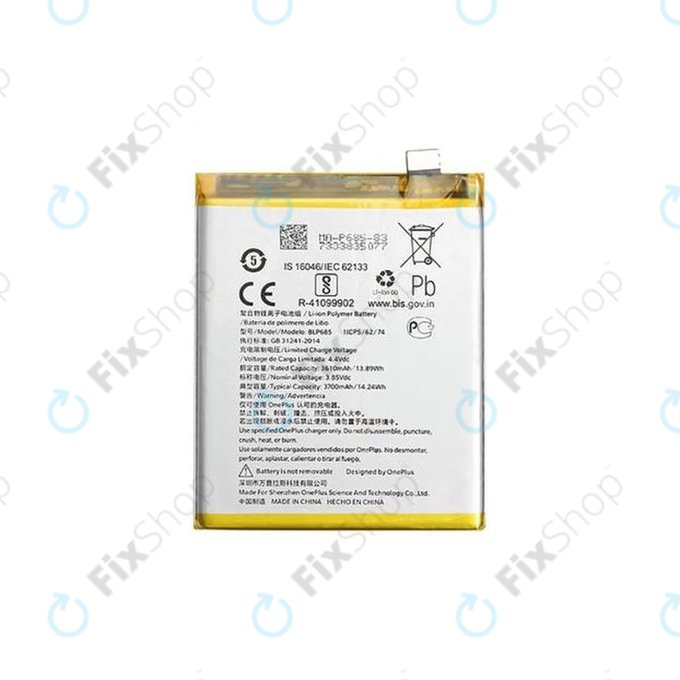 Bateria do OnePlus 6T, OnePlus 7, BLP685, 3700mAh