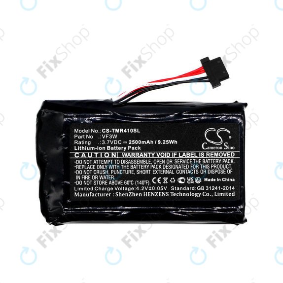 Bateria do TomTom Rider, Great Rides, 2500mAh, Li-Ion, 3.7V, VF3W, HQ