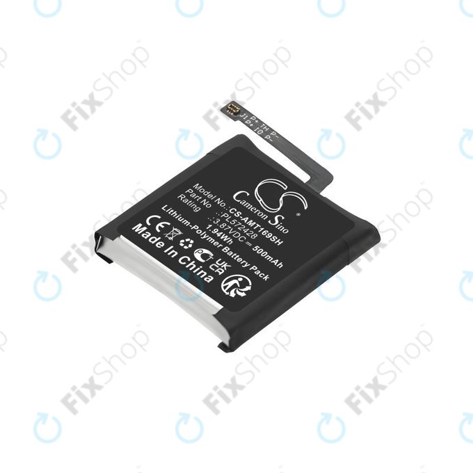 Bateria do Amazfit T-Rex 2, A2169, A2170, 500mAh, Li-Pol, 3.87V, PL572428, HQ