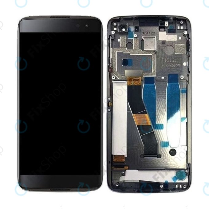Wyświetlacz OLED do Blackberry DTEK60, Ekran dotykowy z ramką, Czarny, Black