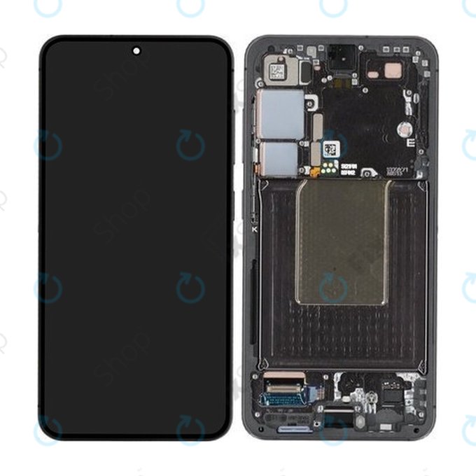 Wyświetlacz do Samsung S24 S921B, Ekran dotykowy z ramką, Onyx Black, TFT