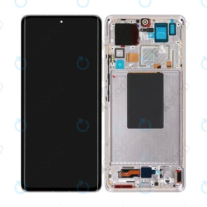 Wyświetlacz do Xiaomi 12 Pro 2201122C, 2201122G, Ekran dotykowy z ramką, Fioletowy, Purple, 56000500L200, Genuine Service Pack