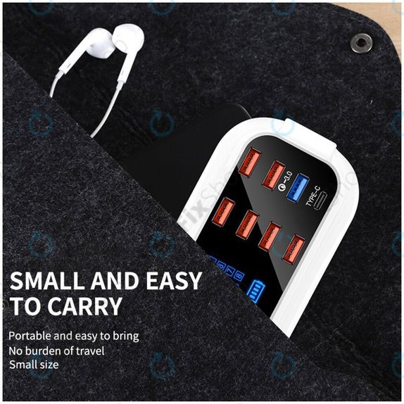 Stacja ladujaca USB z USB 3.0 & USB-C, Asometech Model E